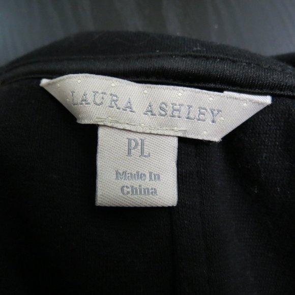 Laura Ashley Black Jacket Lace Zip Size Petite Large - Picture 8 of 10